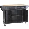 Crosley Wood Top Kitchen Cart Home Dining Tables