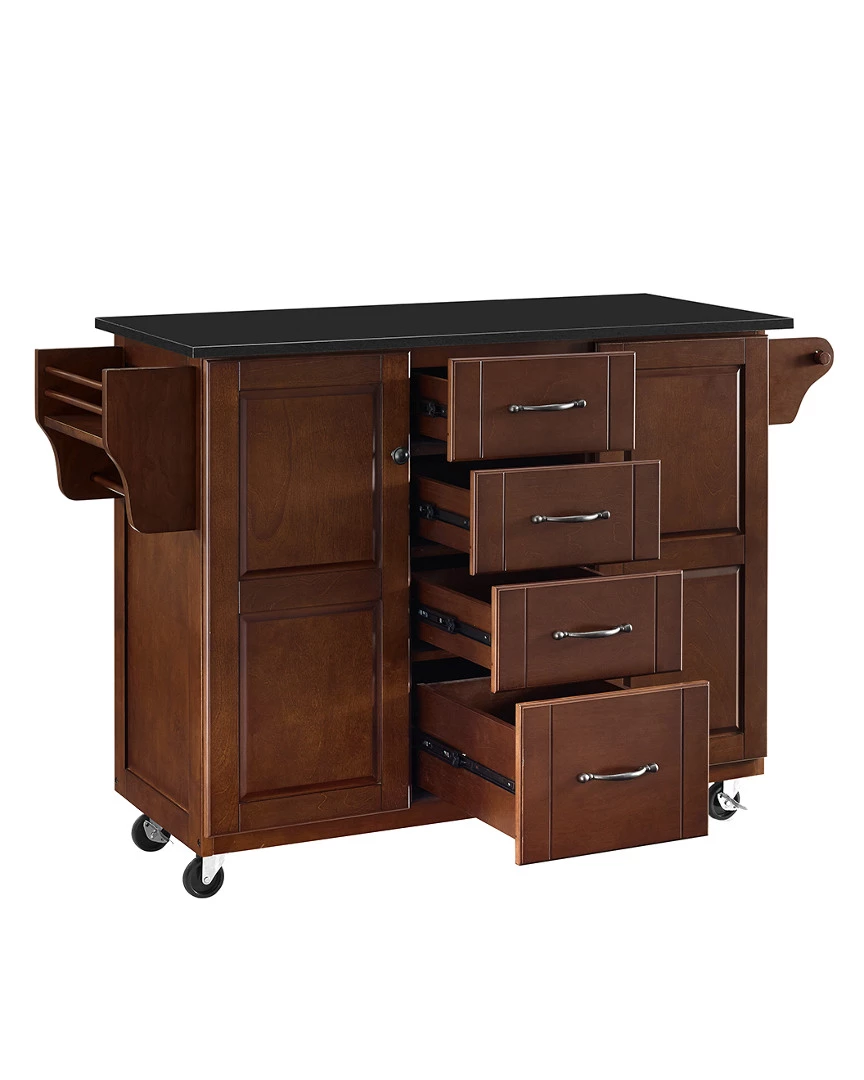 Crosley Eleanor Granite Top Kitchen Cart Home Kitchen & Pantry Storage