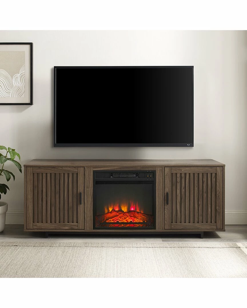 Crosley Furniture Silas 58in Low-Profile TV Stand W/Fireplace Home TV Stands & Consoles - Image 2