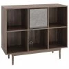 Crosley Liam 6 Cube Record Storage Bookcase With Speaker Home Bookcases & Shelving