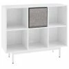 Crosley Liam 6 Cube Record Storage Bookcase With Speaker Home Bookcases & Shelving