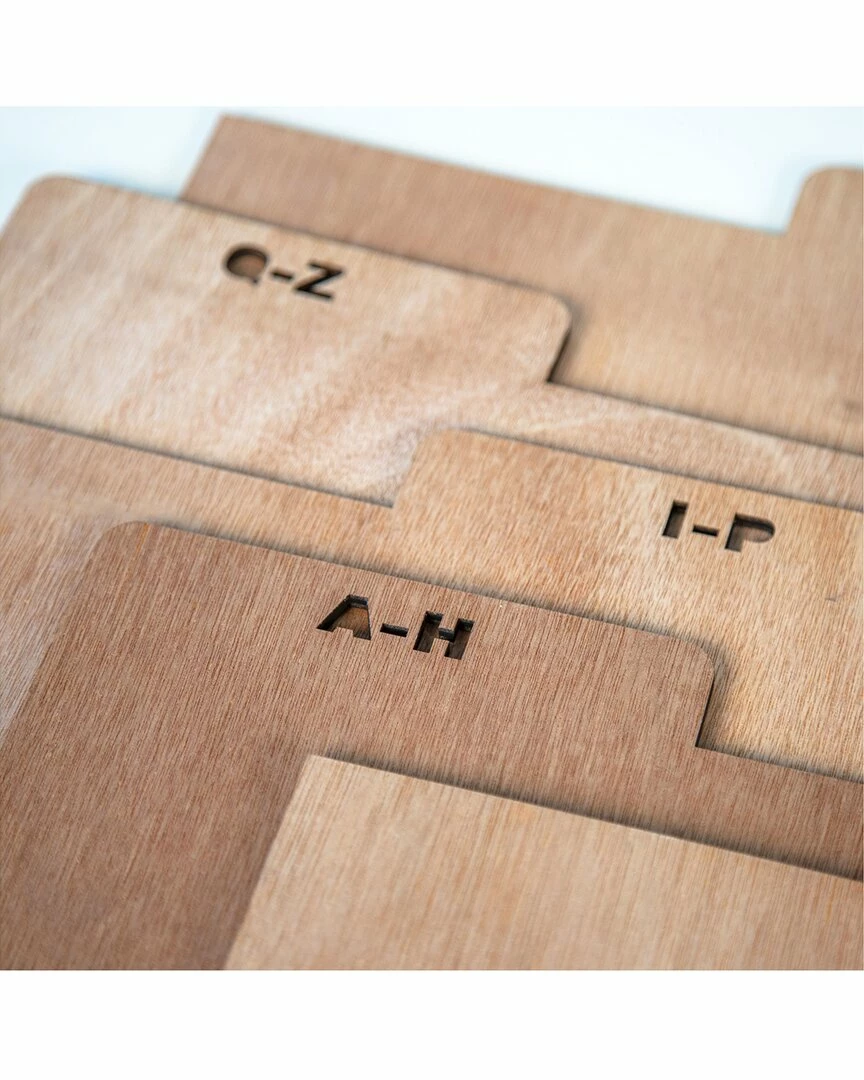 Crosley Radio Natural A-Z Wood Dividers For Crate Home Smart Home Devices - Image 2