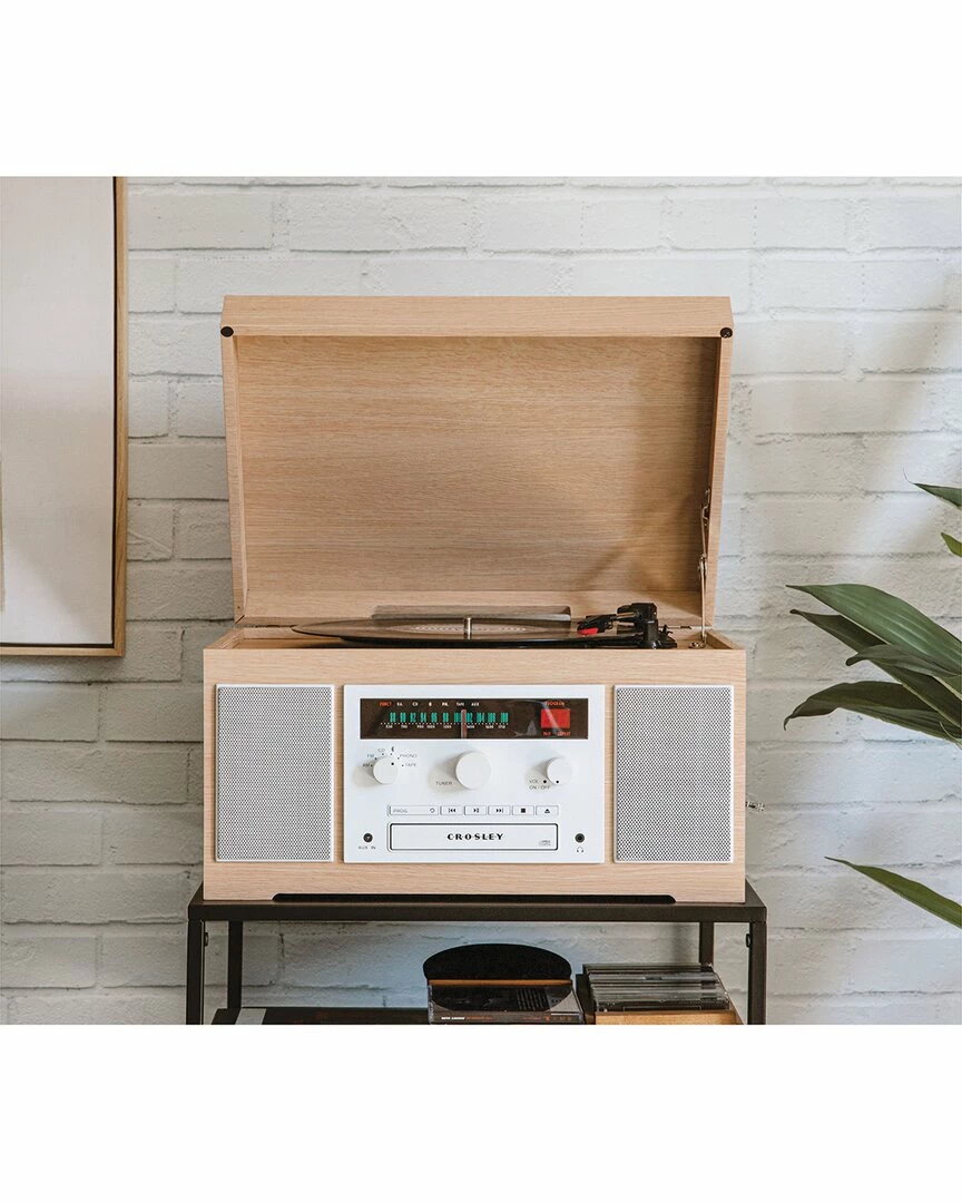 Crosley Radio Natural Haydn Entertainment Center Home Smart Home Devices - Image 6