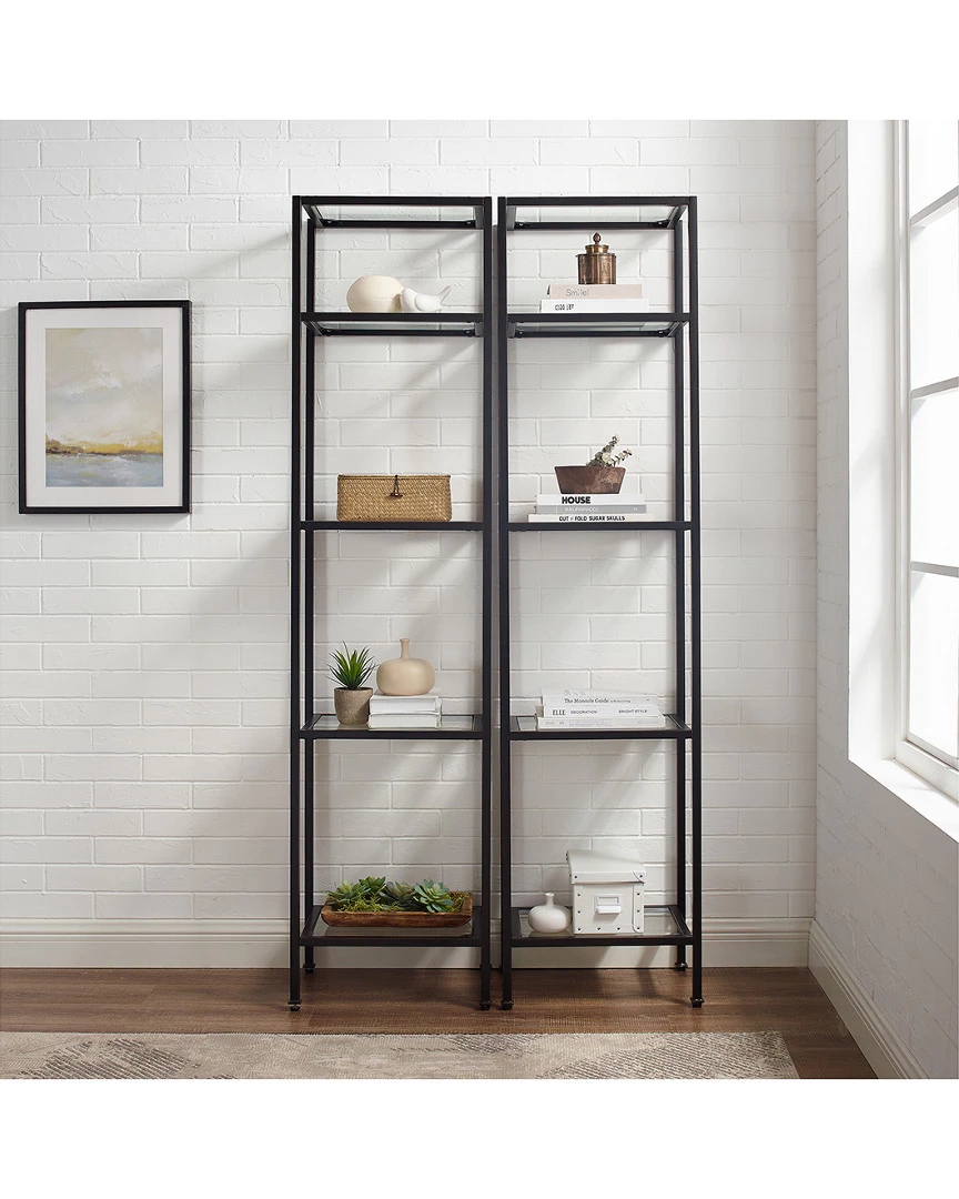 Crosley Aimee 2Pc Etagere Set Home Bookcases & Shelving - Image 2