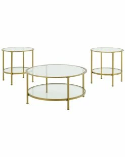 Crosley Aimee 3pc Set Home Coffee Tables