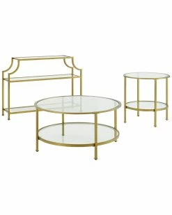 Crosley Aimee 3pc Set Home Coffee Tables