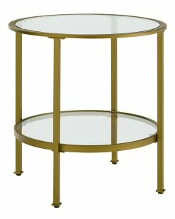 Crosley Aimee Glass Side Table Home End & Side Tables