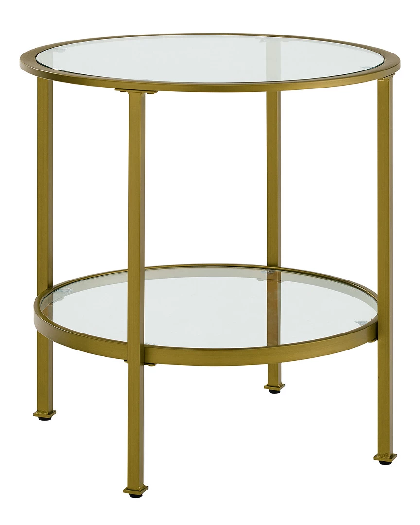 Crosley Aimee Glass Side Table Home End & Side Tables