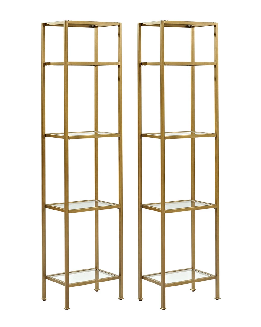 Crosley Aimee 2pc 73in Etagere Set Home Bookcases & Shelving