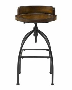 Crosley Edison Adjustable Height Stool Home Dining Chairs & Stools