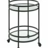 Crosley Furniture Bailey Round Bar Cart Home Bar Carts & Accessories
