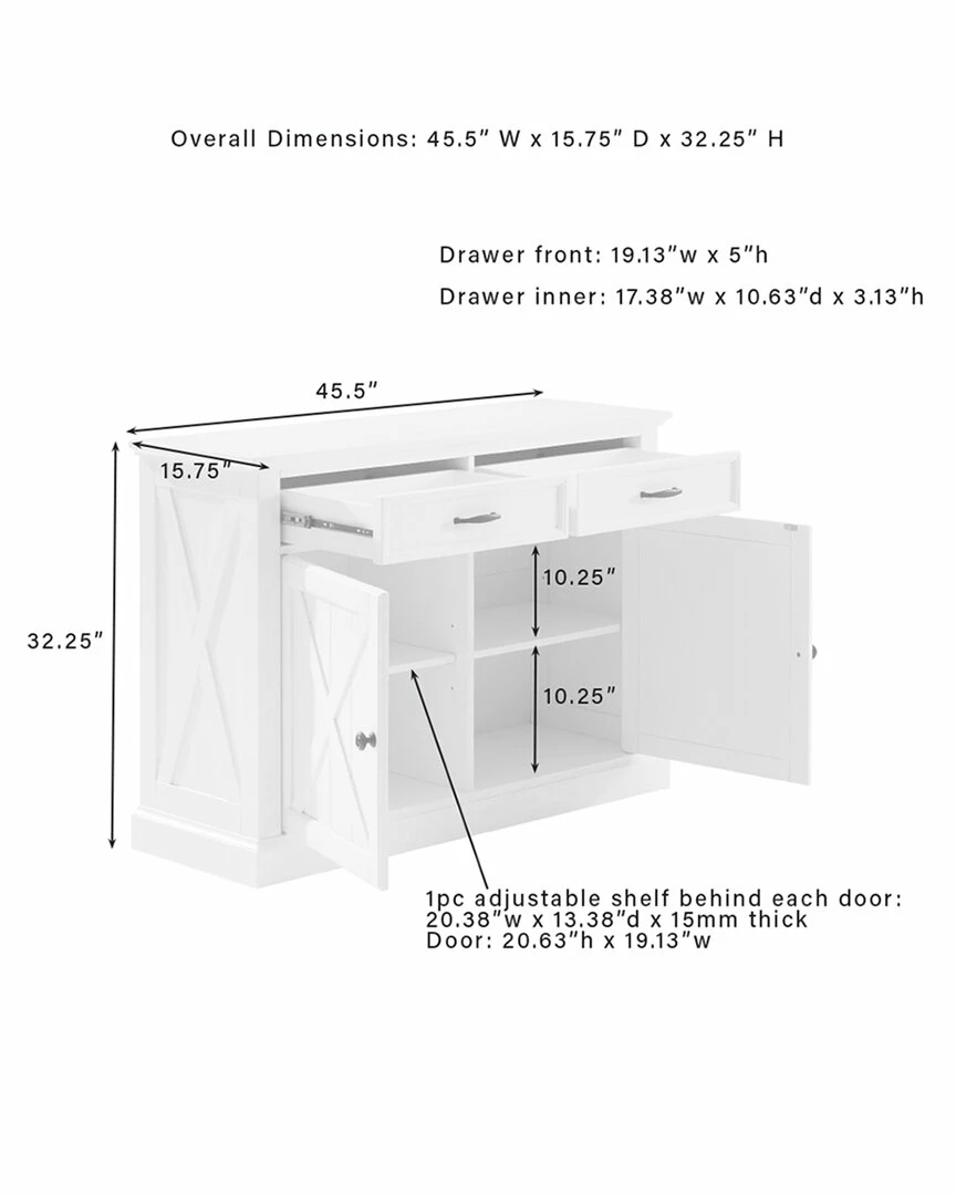 Crosley Furniture Clifton Sideboard Home TV Stands & Consoles - Image 3