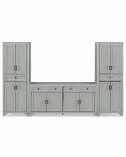 Crosley Furniture Tara 3Pc Sideboard And Pantry Set Home TV Stands & Consoles