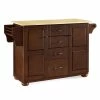 Crosley Eleanor Wood Top Kitchen Island Home Sideboards & Credenzas