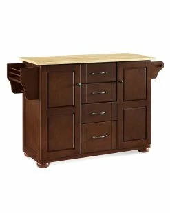 Crosley Eleanor Wood Top Kitchen Island Home Sideboards & Credenzas