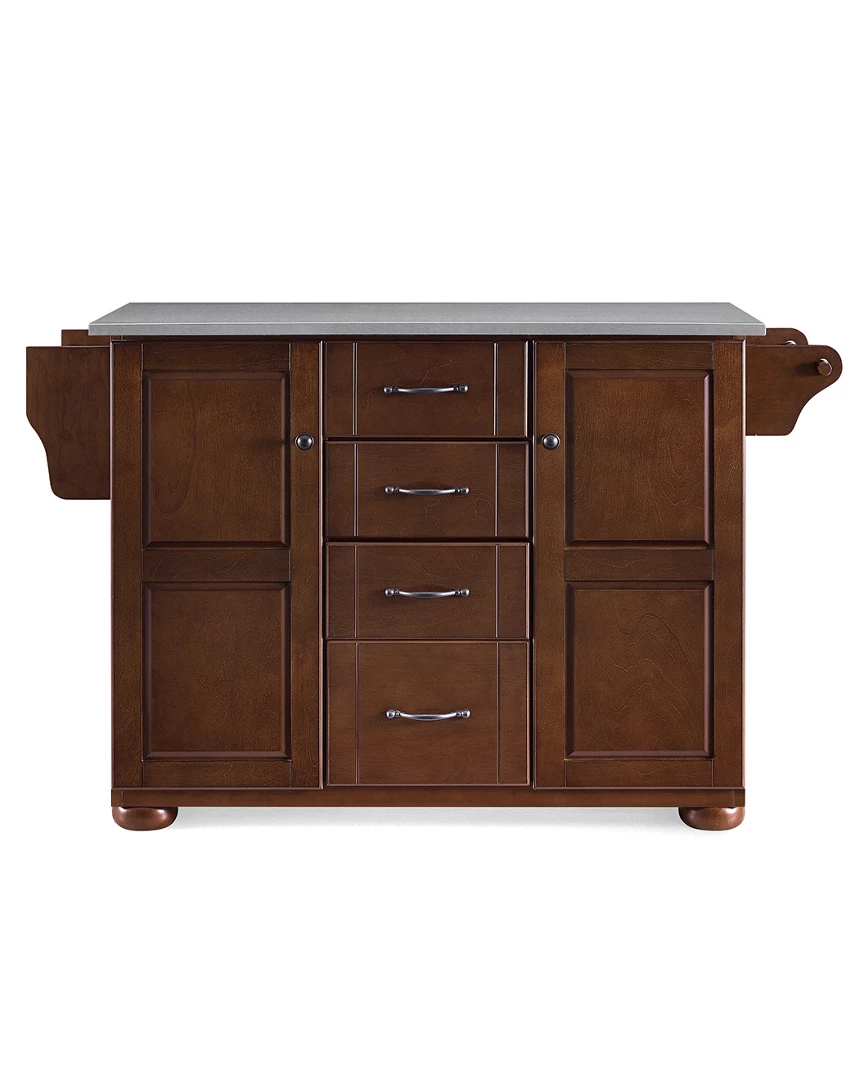 Crosley Eleanor Stainless Steel Top Kitchen Island Home Sideboards & Credenzas - Image 3