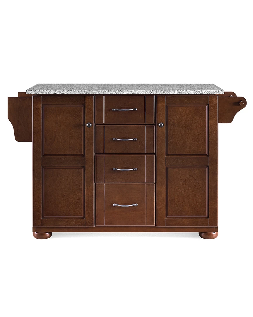 Crosley Eleanor Granite Top Kitchen Island Home Sideboards & Credenzas - Image 3