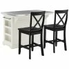 Crosley Julia Island W/X-Back Stools Home Sideboards & Credenzas