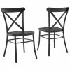 Crosley Camille 2pc Metal Chair Set Home Dining Chairs & Stools