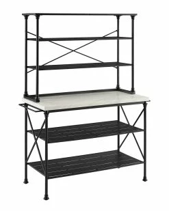 Crosley Madeleine 2pc Kitchen Island & Hutch Set Home Dining Tables