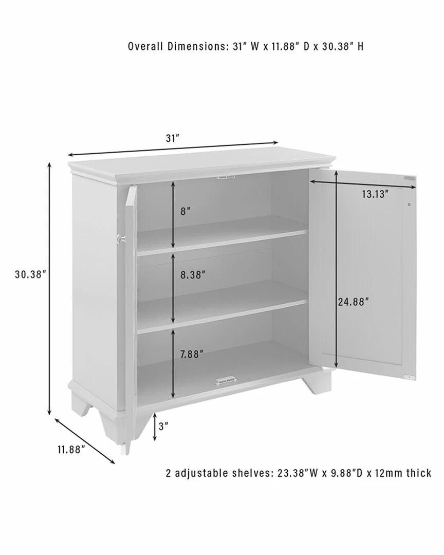 Crosley Lydia Storage Cabinet Home Dressers & Armoires - Image 8