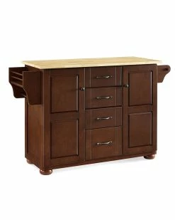 Crosley Eleanor Wood Top Kitchen Cart Home Kitchen & Pantry Storage