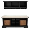 Crosley Brennan 2pc Entryway Bench & Shelf Set Home Accent Chairs
