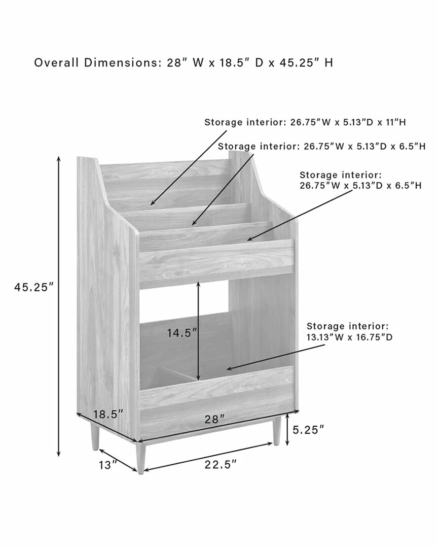 Crosley Liam Record Storage Stand Home TV Stands & Consoles - Image 3