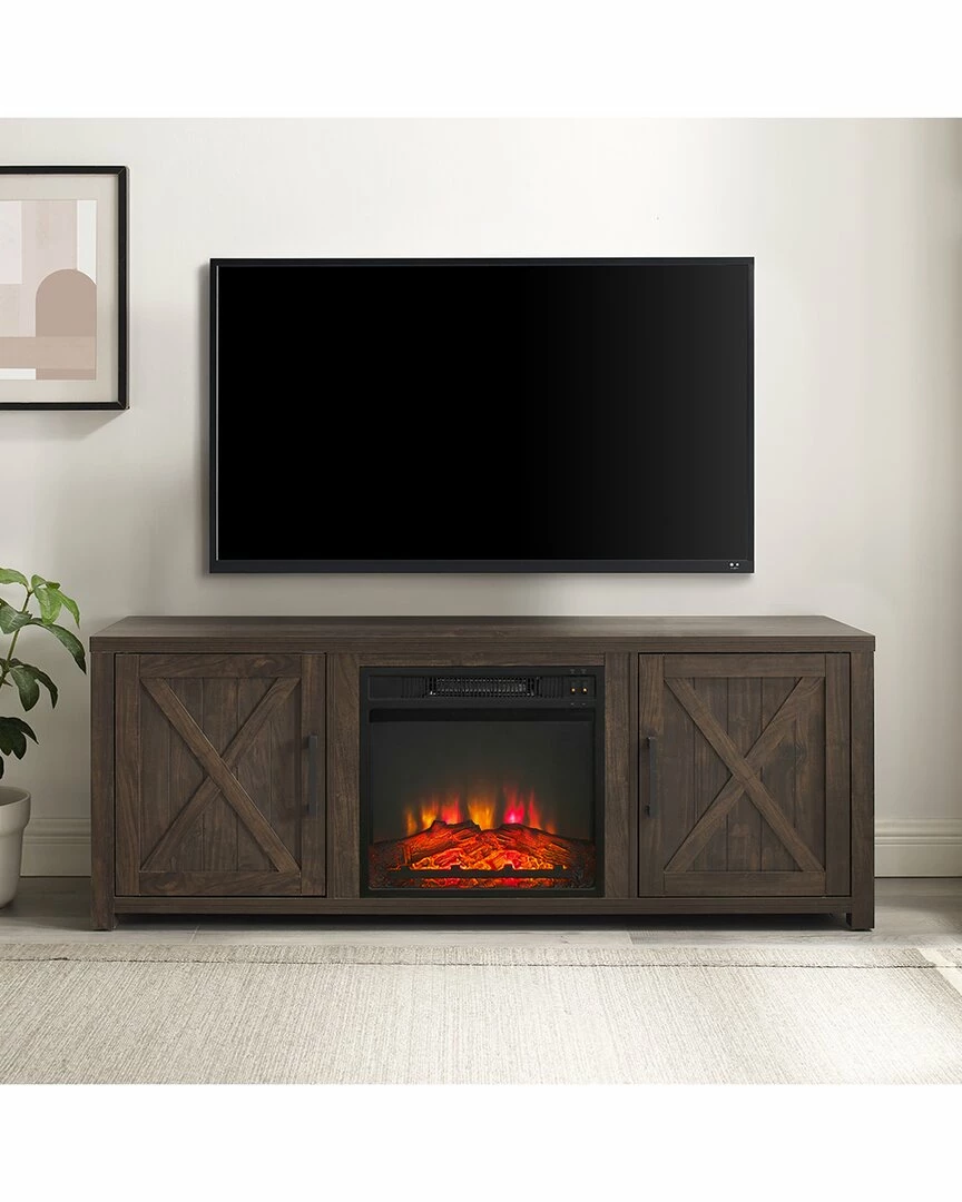 Crosley Furniture Gordon 58in Low-Profile TV Stand W/Fireplace Home TV Stands & Consoles - Image 2