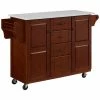 Crosley Eleanor Granite Top Kitchen Cart Home Kitchen & Pantry Storage