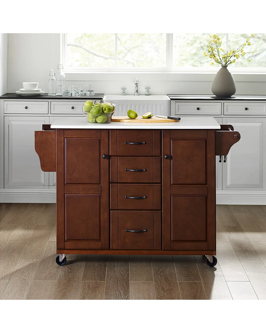 Crosley Eleanor Granite Top Kitchen Cart Home Kitchen & Pantry Storage - Image 5