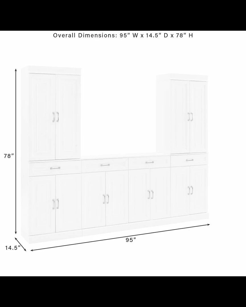 Crosley Furniture Stanton 3Pc Sideboard And Pantry Set Home TV Stands & Consoles - Image 3