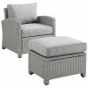 Crosley Bradenton 2Pc Outdoor Wicker Chair Set Home Seating