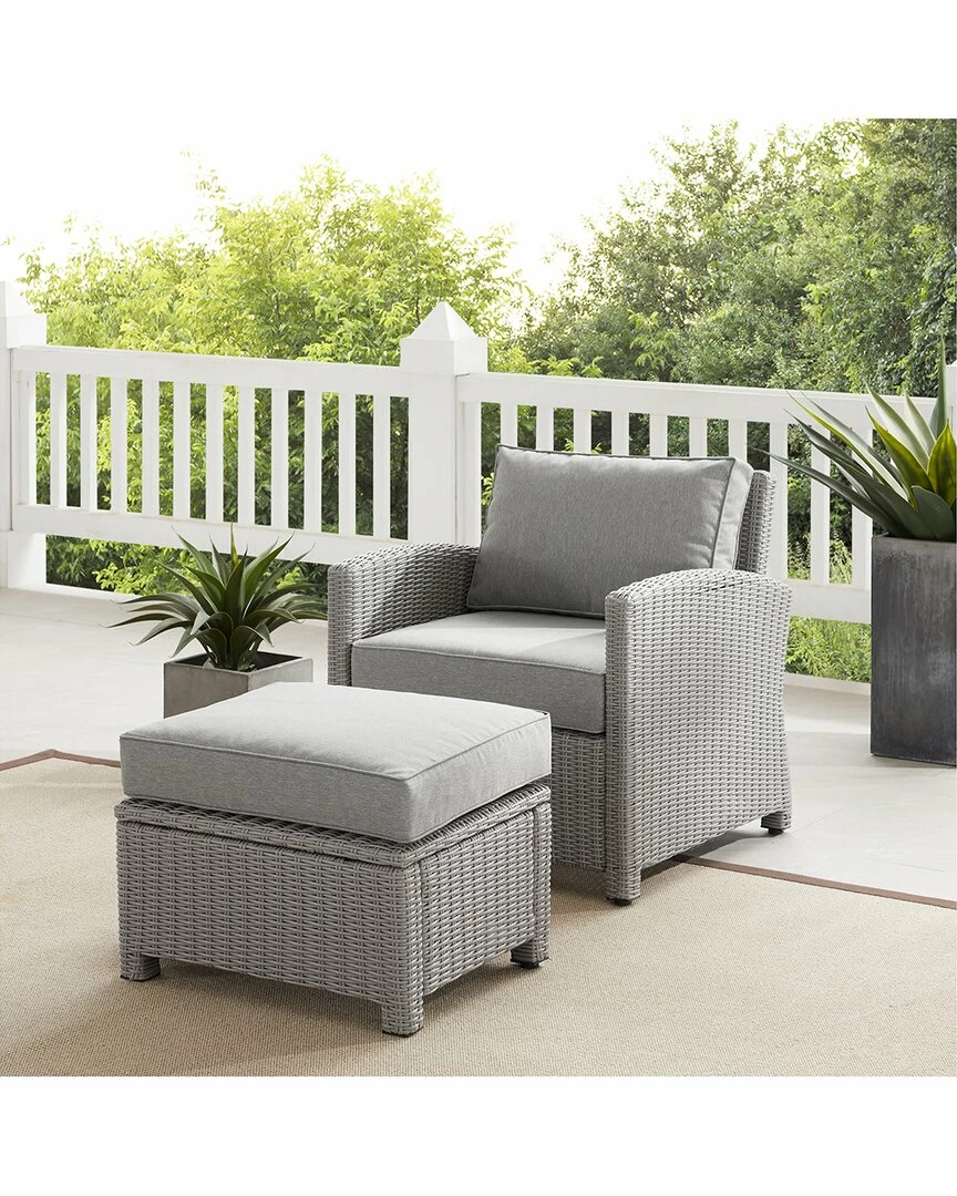 Crosley Bradenton 2Pc Outdoor Wicker Chair Set Home Seating - Image 6