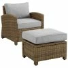 Crosley Bradenton 2Pc Outdoor Wicker Chair Set Home Seating