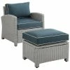 Crosley Bradenton 2Pc Outdoor Wicker Chair Set Home Seating