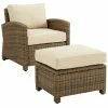 Crosley Bradenton 2Pc Outdoor Wicker Chair Set Home Seating