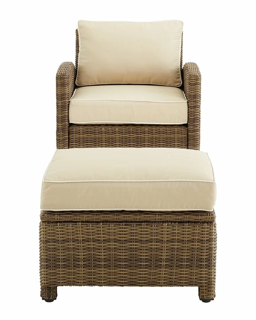 Crosley Bradenton 2Pc Outdoor Wicker Chair Set Home Seating - Image 2
