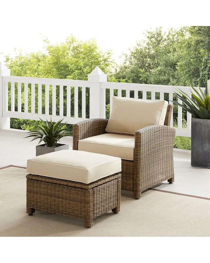 Crosley Bradenton 2Pc Outdoor Wicker Chair Set Home Seating - Image 6