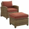 Crosley Bradenton 2Pc Outdoor Wicker Chair Set Home Seating