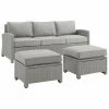 Crosley Bradenton 3Pc Outdoor Wicker Sofa Set Home Seating