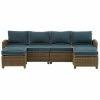 Crosley Bradenton 4Pc Outdoor Wicker Sectional Set Home Seating