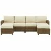 Crosley Bradenton 4Pc Outdoor Wicker Sectional Set Home Seating