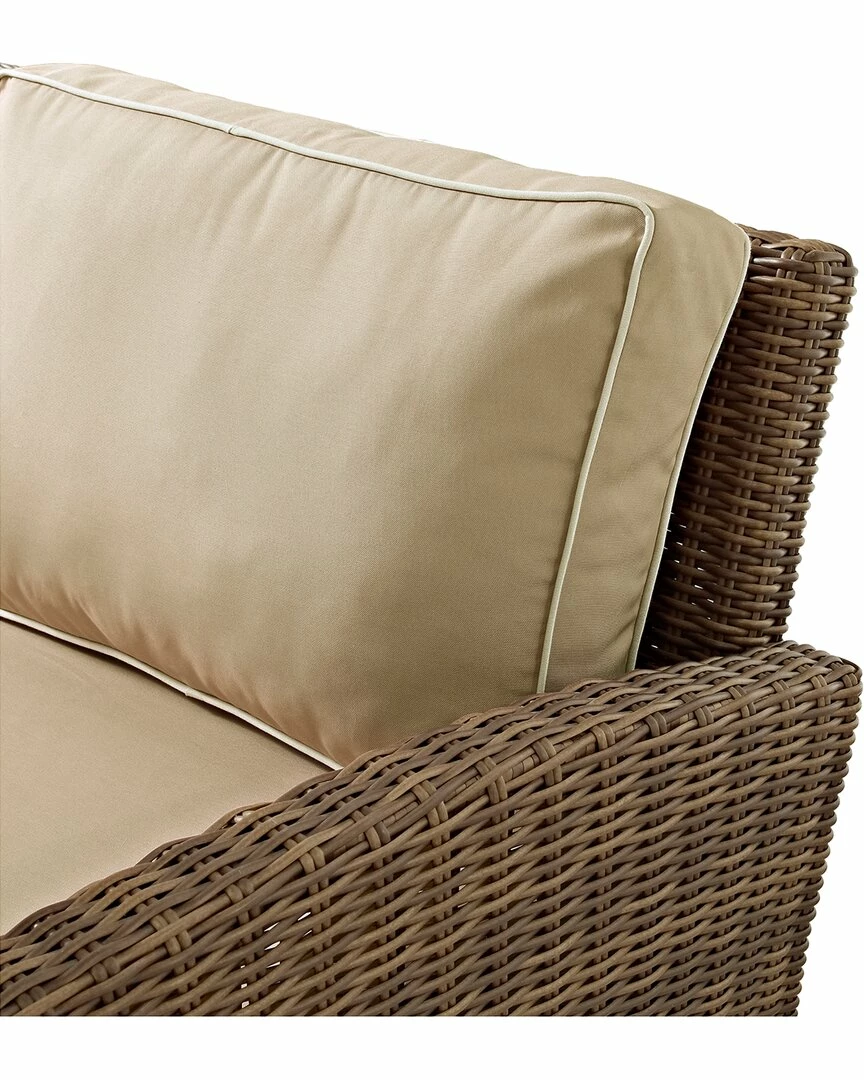 Crosley Bradenton 4Pc Outdoor Wicker Sectional Set Home Seating - Image 10