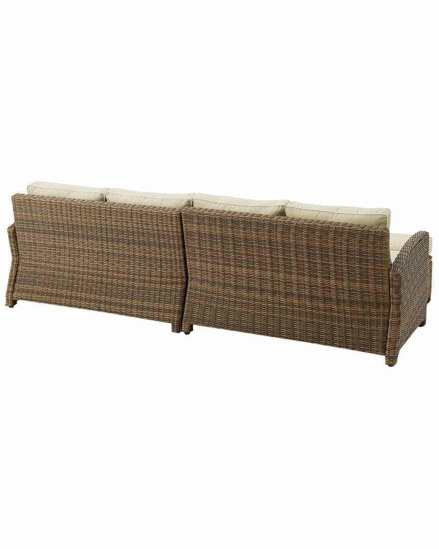 Crosley Bradenton 4Pc Outdoor Wicker Sectional Set Home Seating - Image 3