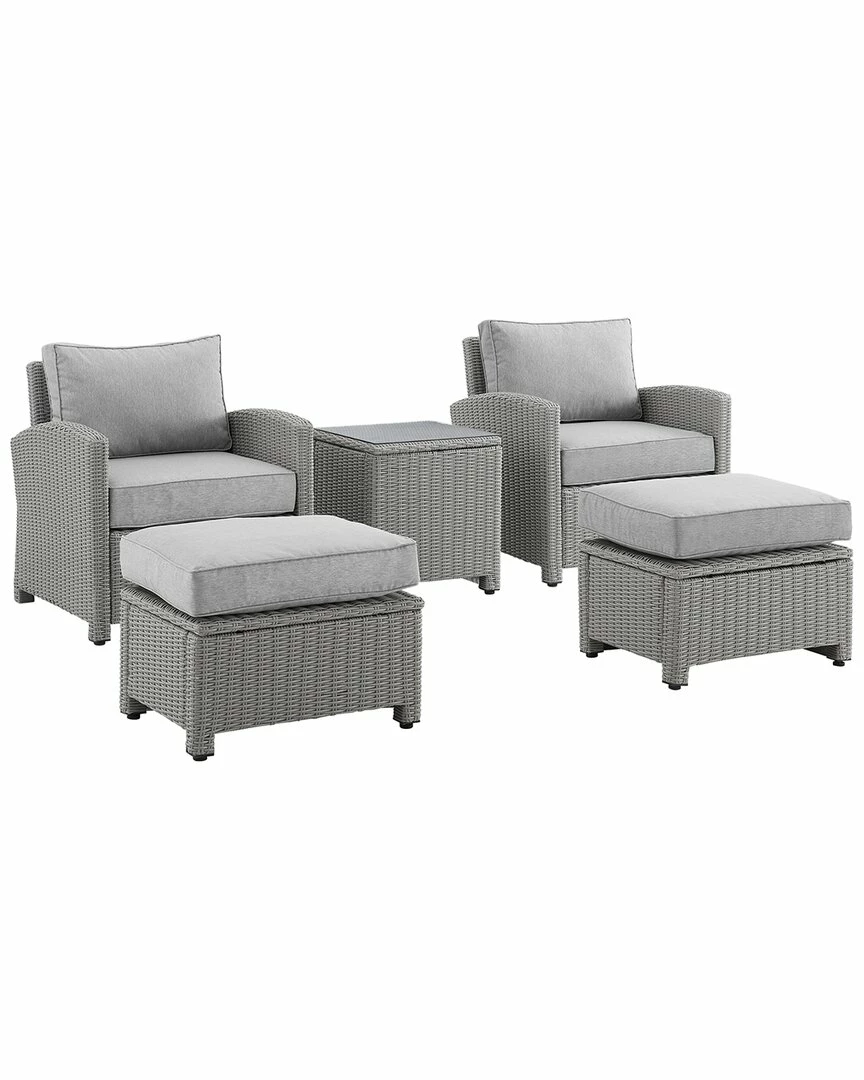 Crosley Bradenton 5Pc Outdoor Wicker Chair Set Home Seating