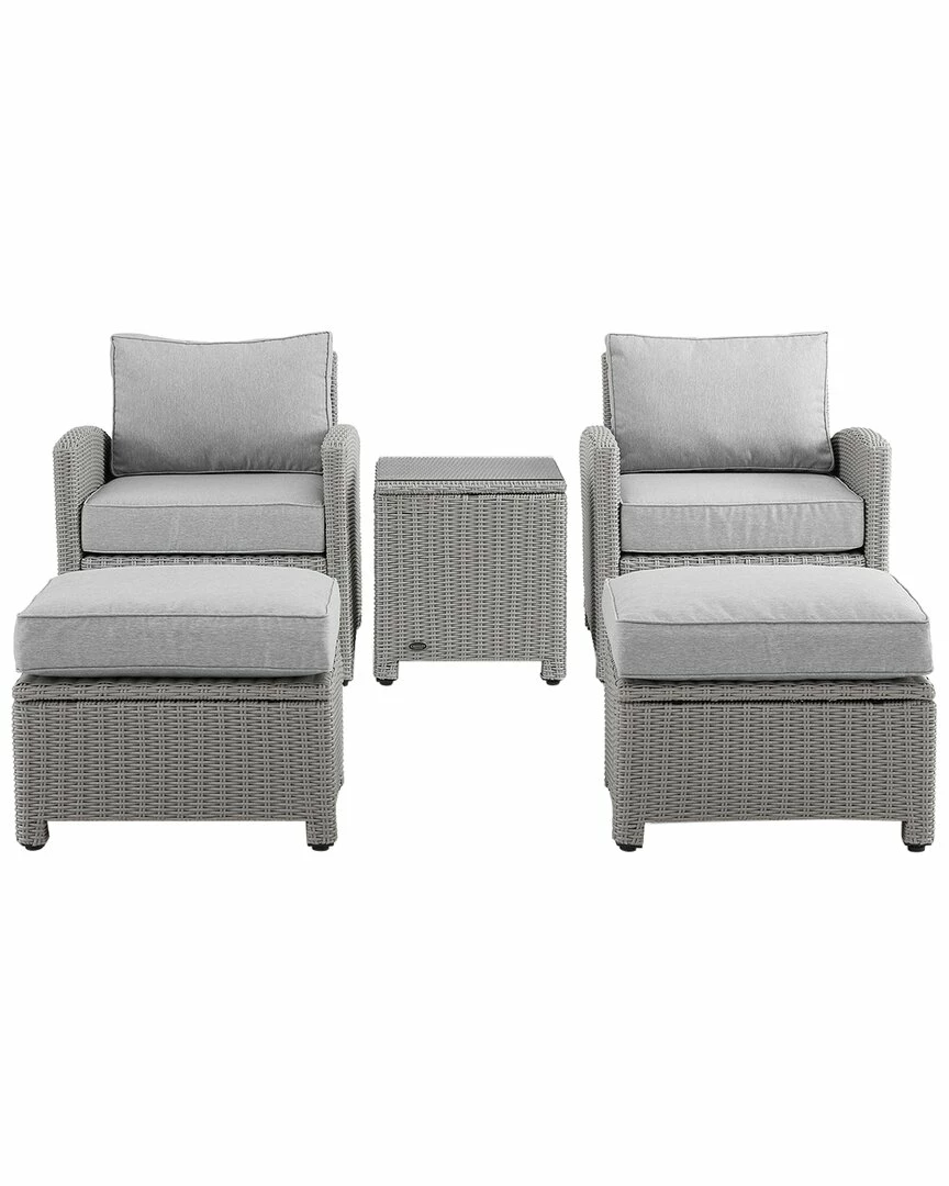 Crosley Bradenton 5Pc Outdoor Wicker Chair Set Home Seating - Image 2