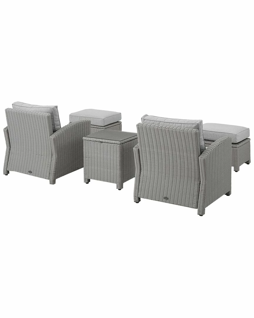 Crosley Bradenton 5Pc Outdoor Wicker Chair Set Home Seating - Image 3
