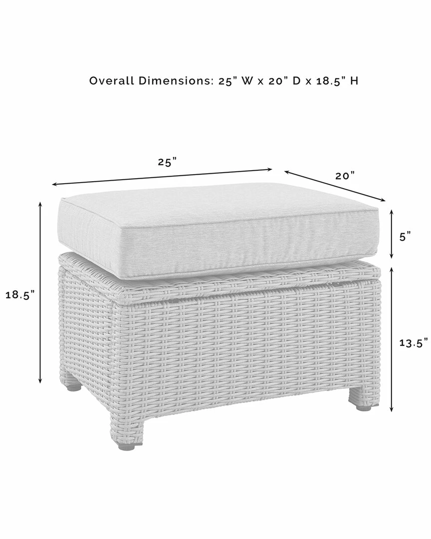 Crosley Bradenton 5Pc Outdoor Wicker Chair Set Home Seating - Image 5