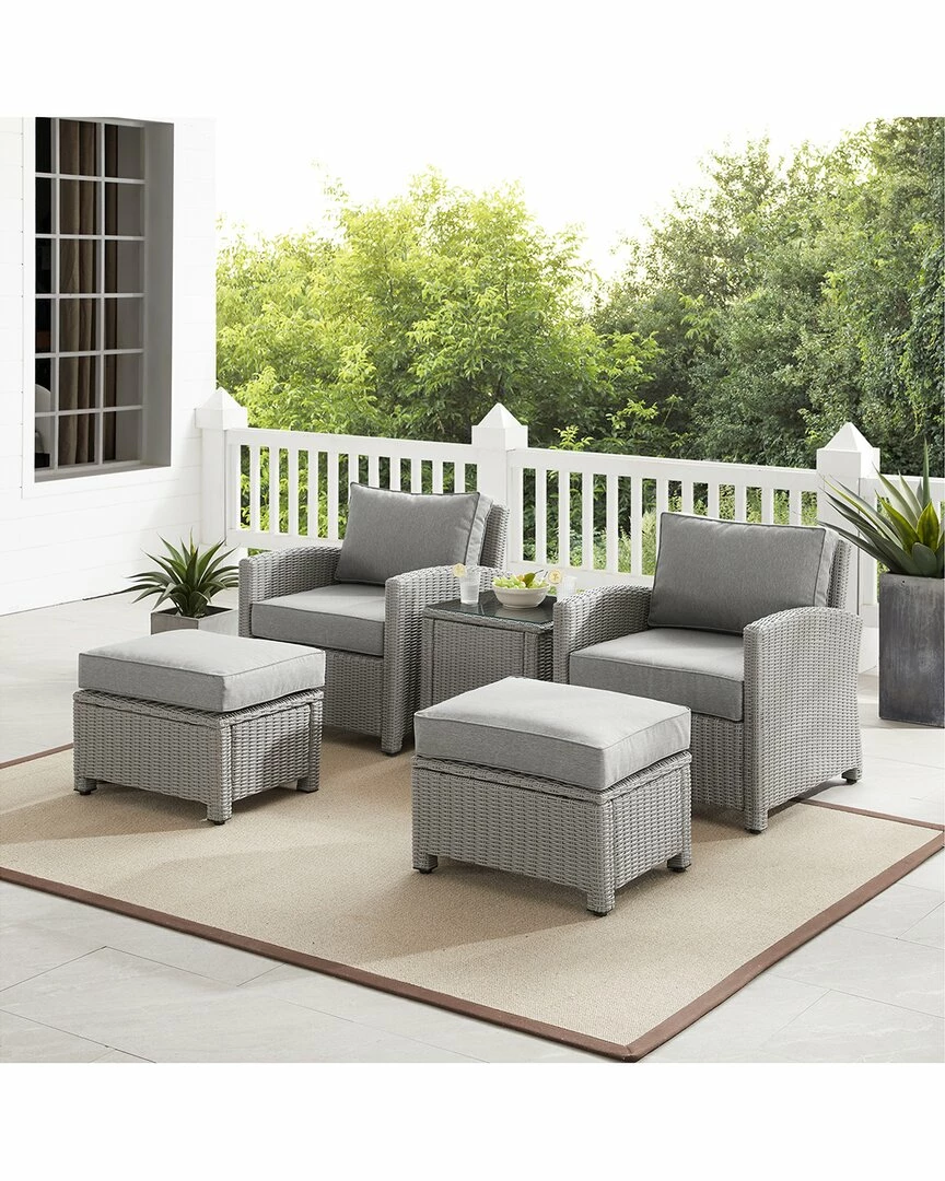 Crosley Bradenton 5Pc Outdoor Wicker Chair Set Home Seating - Image 6